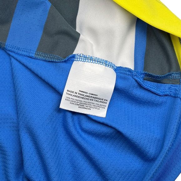 Nike Golf Shirt Mens XL Polo Blue Striped Short Sleeve Tour Performance Stretch - Picture 5 of 9